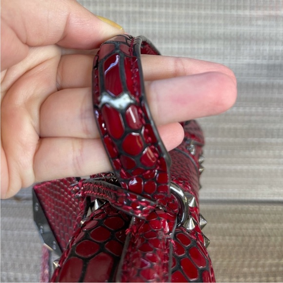 Rebecca Minkoff Red Studded Crossbody Handbag - Picture 7 of 14